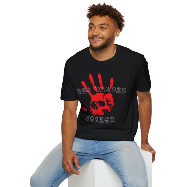 Red Handed Horror Unisex Softstyle T-Shirt - Image 2