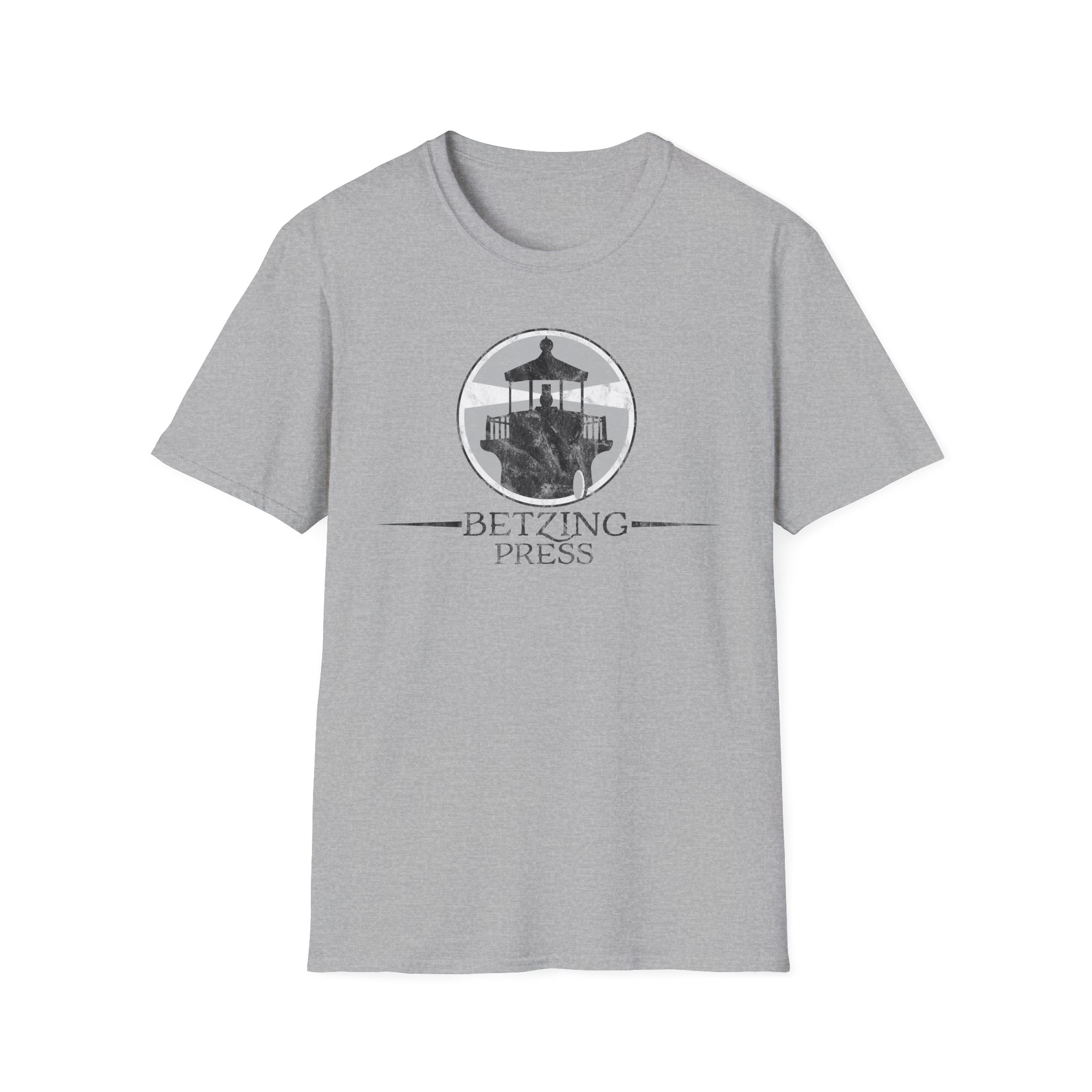 T-Shirt — Betzing Press Graphic Tee (Light House Logo) - Image 3
