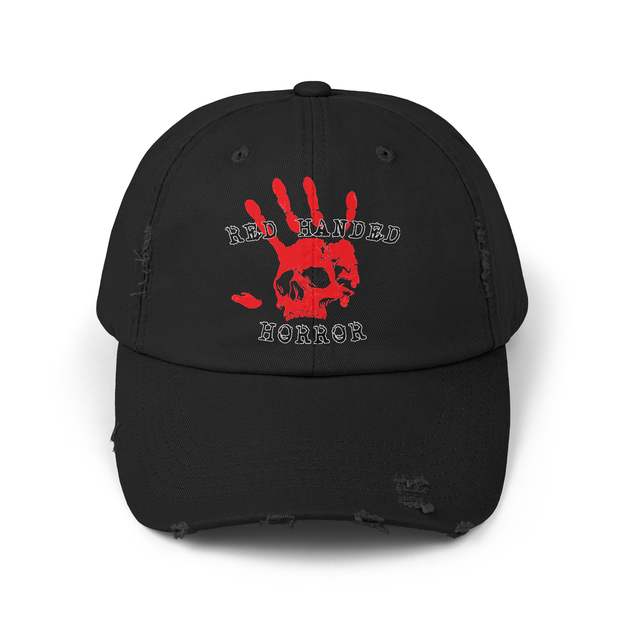 Red Handed Horror Distressed Cap